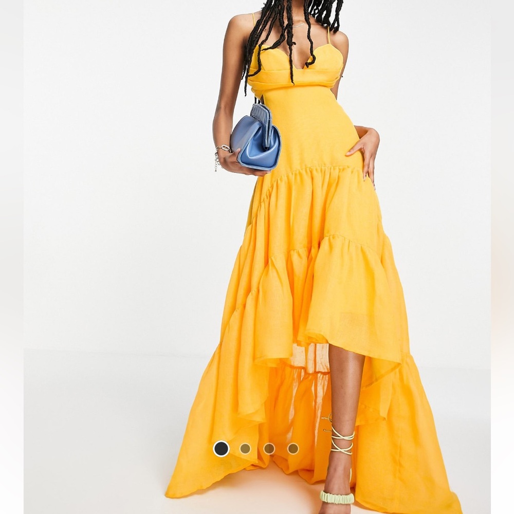 Yellow Tiered Maxi Dress